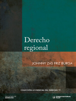 cover image of Derecho regional